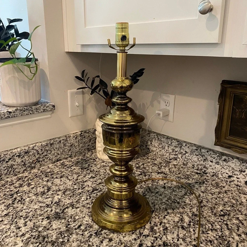 Vintage Westwood Hollywood Regency Solid Brass Table Lamp